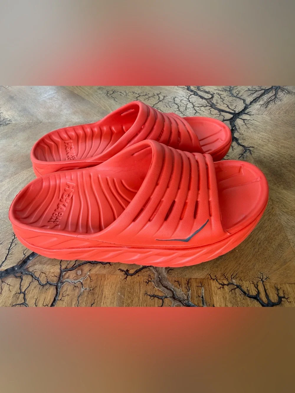 Hoka One One Ora Recovery Slide 2 Mens Size 8 Or Womens Size 10 Red Sandals